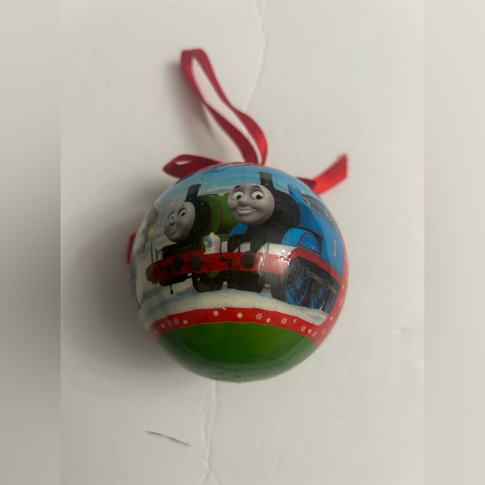 Thomas & Friends Christmas Ornament Ball - Red and Blue